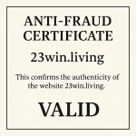 23Win - Nhà Cái Thể Thao, Casino Uy Tín Việt Nam Anti-Fraud Certificate - Website 23win.living không phải trang giả mạo