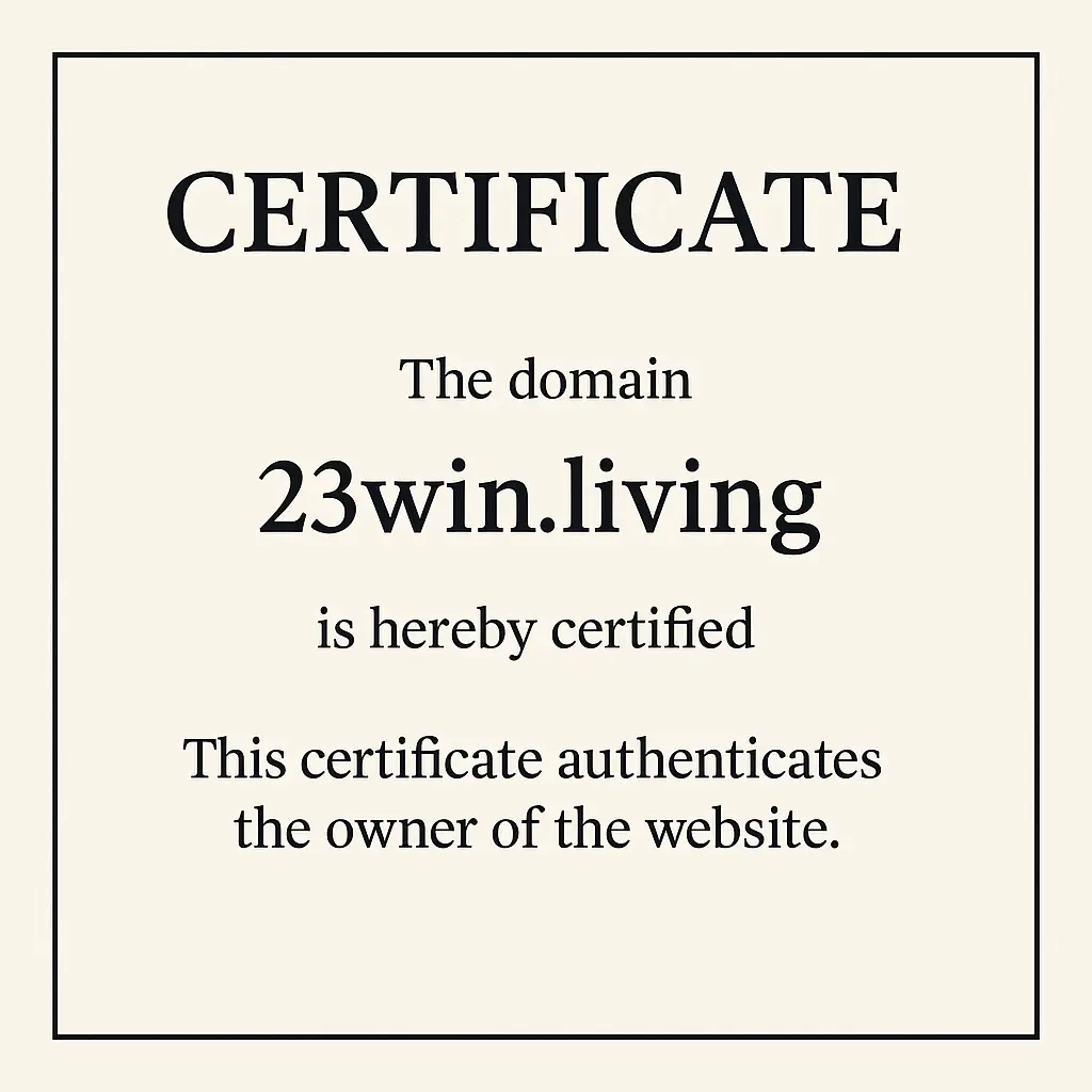 General Certificate - Quyền sở hữu tên miền 23win.living